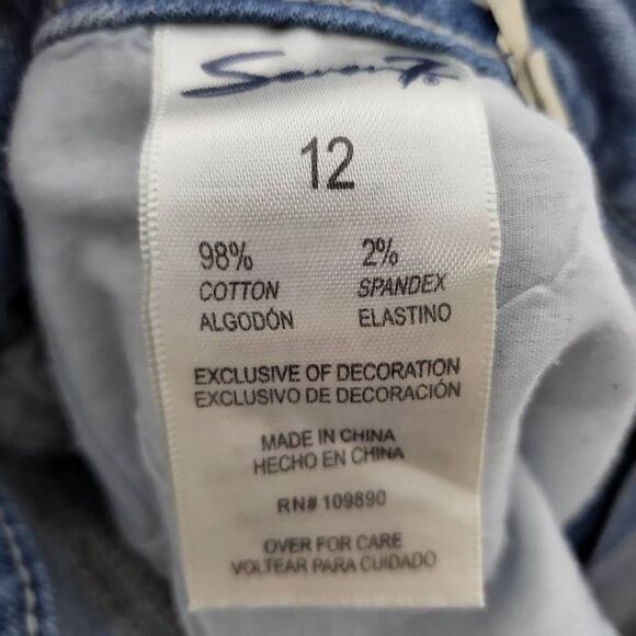 Seven7 Weekend Distressed Fringe Hem Denim Short Size 12 - Picture 10 of 10